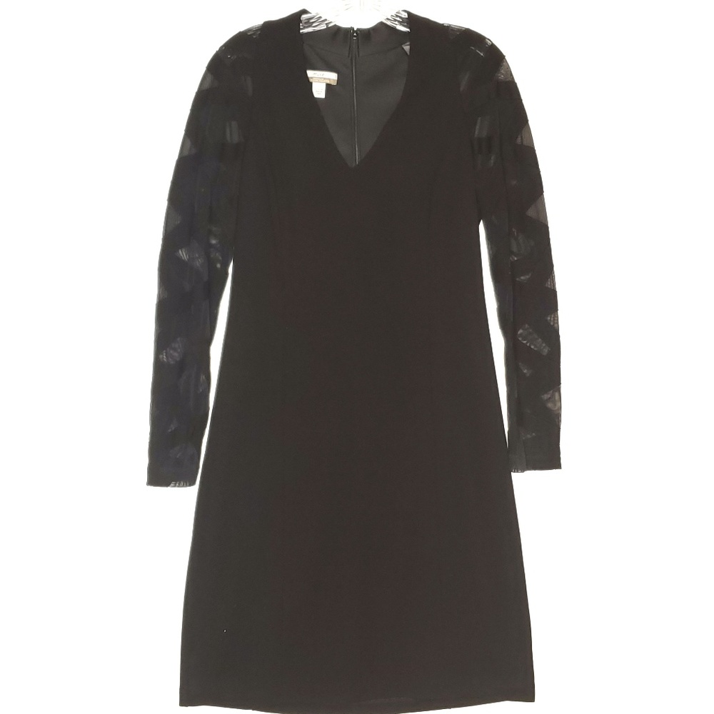Muse Long Ribbon Sleeve Black Party Dress Size 10